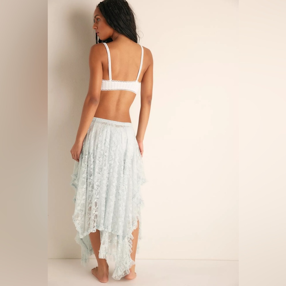 Free People Intimately Line - French Courtship Half Slip in GRAY XS NWT